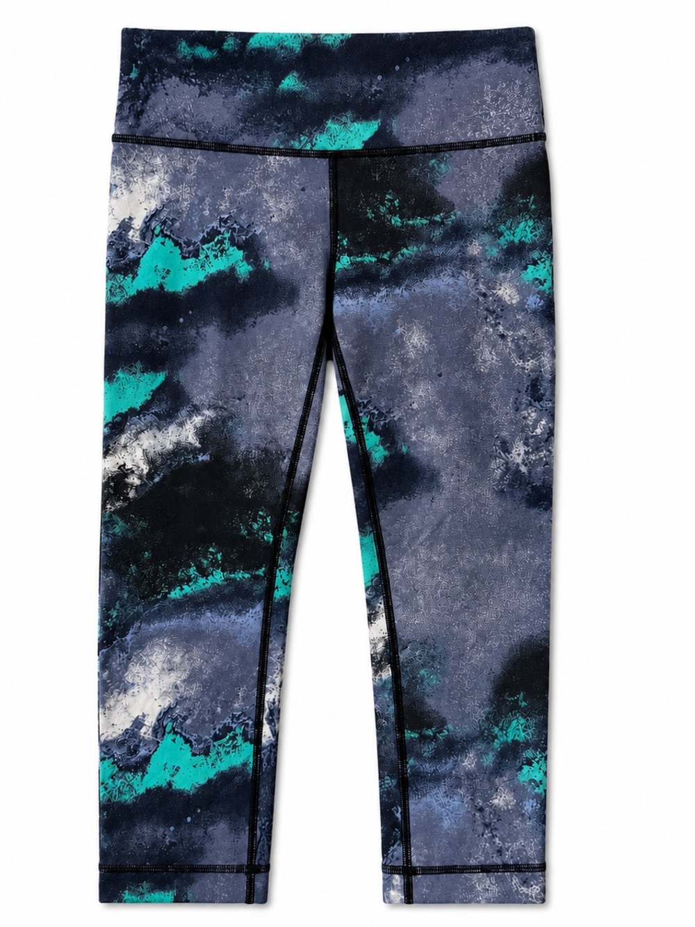 Lululemon Wunder Under Crop Pants Denim Luon Milky Way Size 4 Crop Leggings Rare